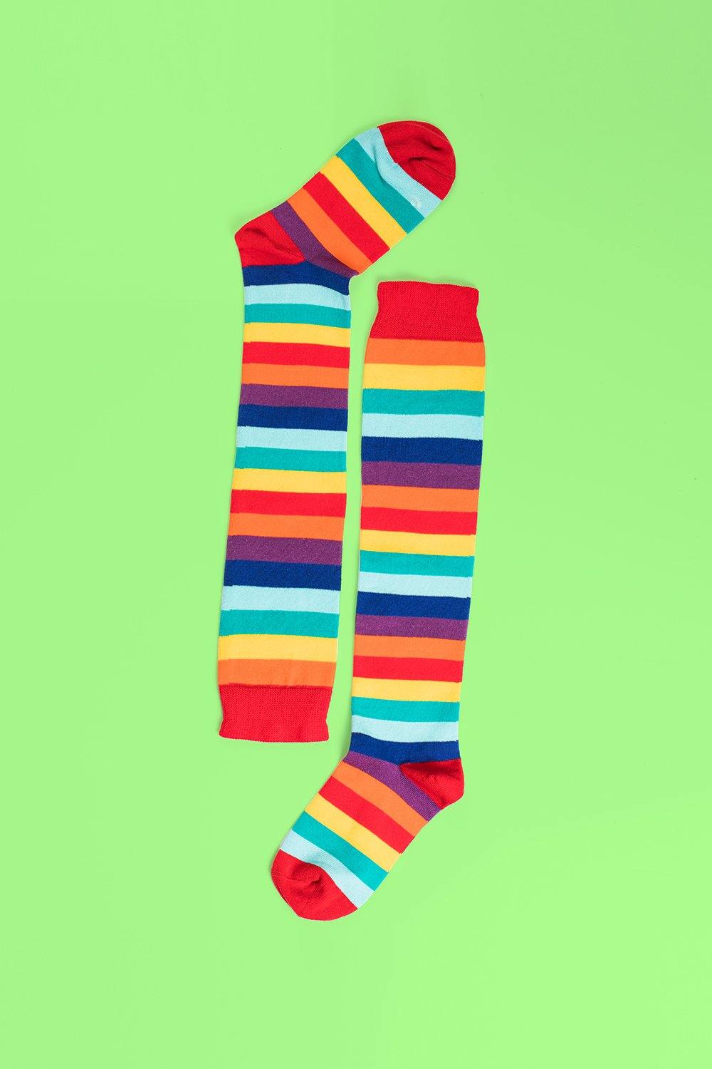 Rainbow Striped Socks