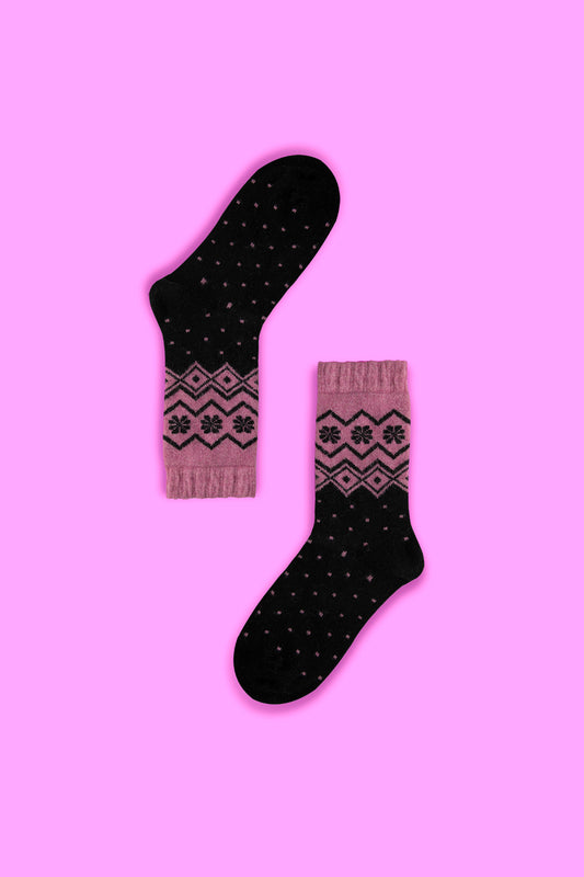 Woollen Snowflakes Socks - pack of 2