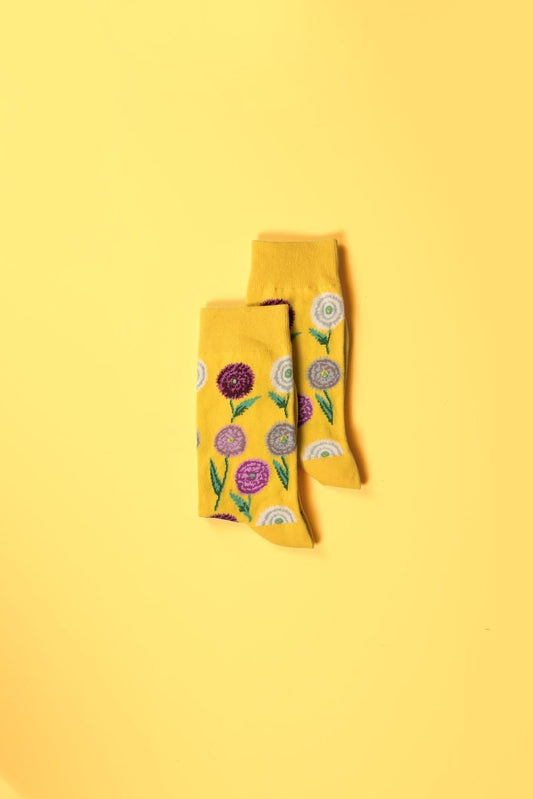 Yellow Flowers Socks