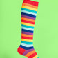 Calf-Length Rainbow Stripe Socks - Body and I