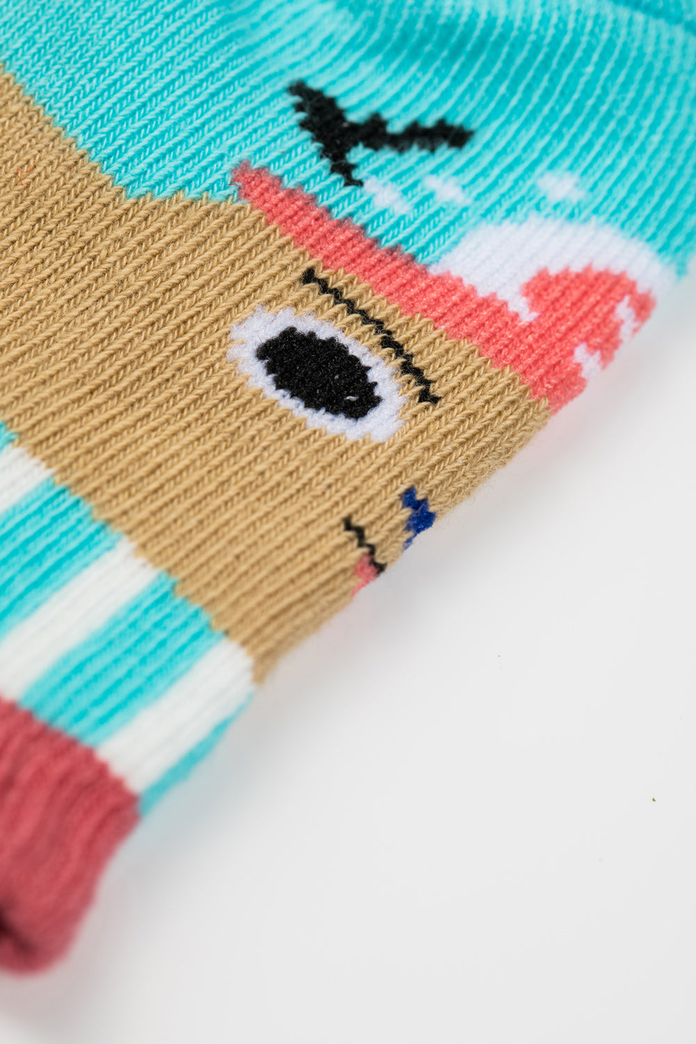 Kids Blue And Brown Cartoon Socks