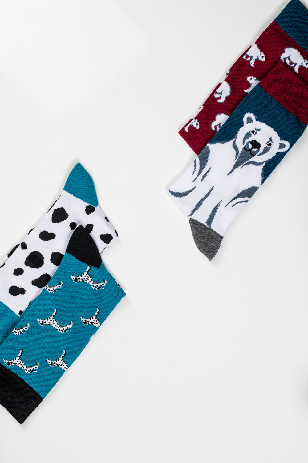 Animal Mismatch Socks - Pack of 4